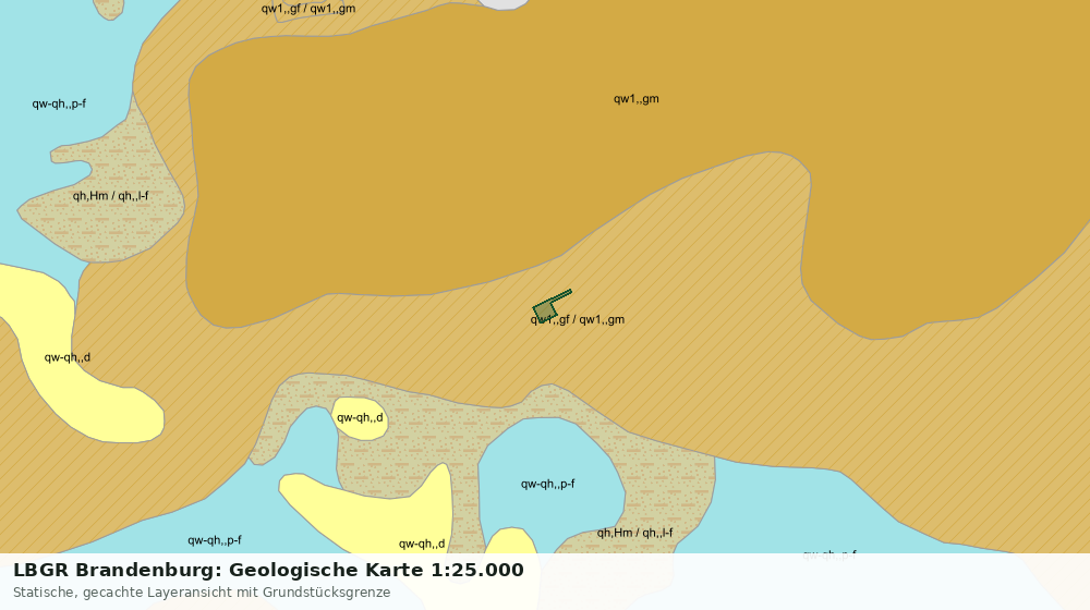 Statische Kartenansicht: LBGR Brandenburg: Geologische Karte 1:25.000