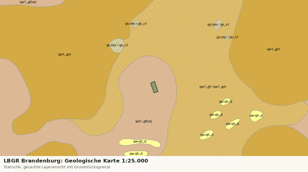 Statische Kartenansicht: LBGR Brandenburg: Geologische Karte 1:25.000