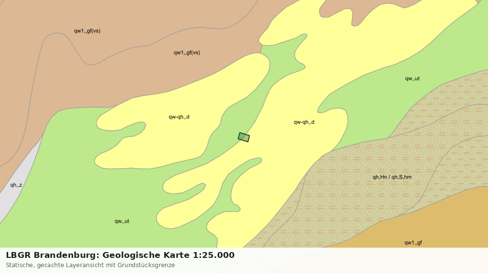 Statische Kartenansicht: LBGR Brandenburg: Geologische Karte 1:25.000