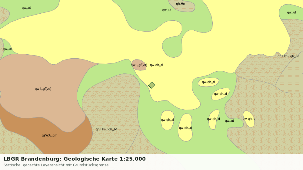 Statische Kartenansicht: LBGR Brandenburg: Geologische Karte 1:25.000