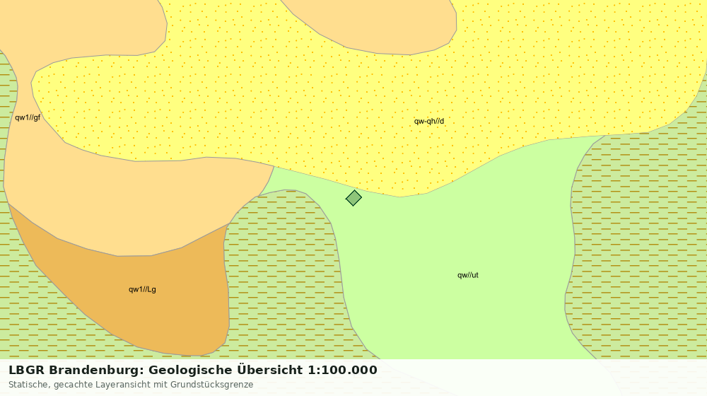 Statische Kartenansicht: LBGR Brandenburg: Geologische Übersicht 1:100.000