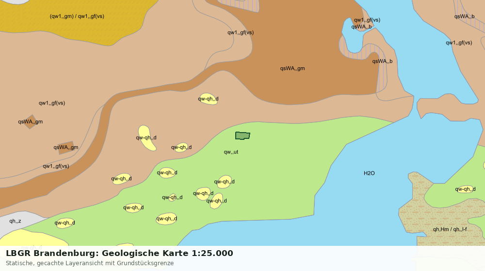 Statische Kartenansicht: LBGR Brandenburg: Geologische Karte 1:25.000