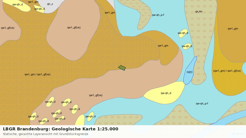 Statische Kartenansicht: LBGR Brandenburg: Geologische Karte 1:25.000