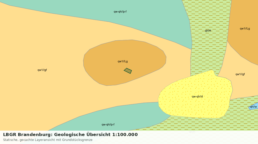 Statische Kartenansicht: LBGR Brandenburg: Geologische Übersicht 1:100.000