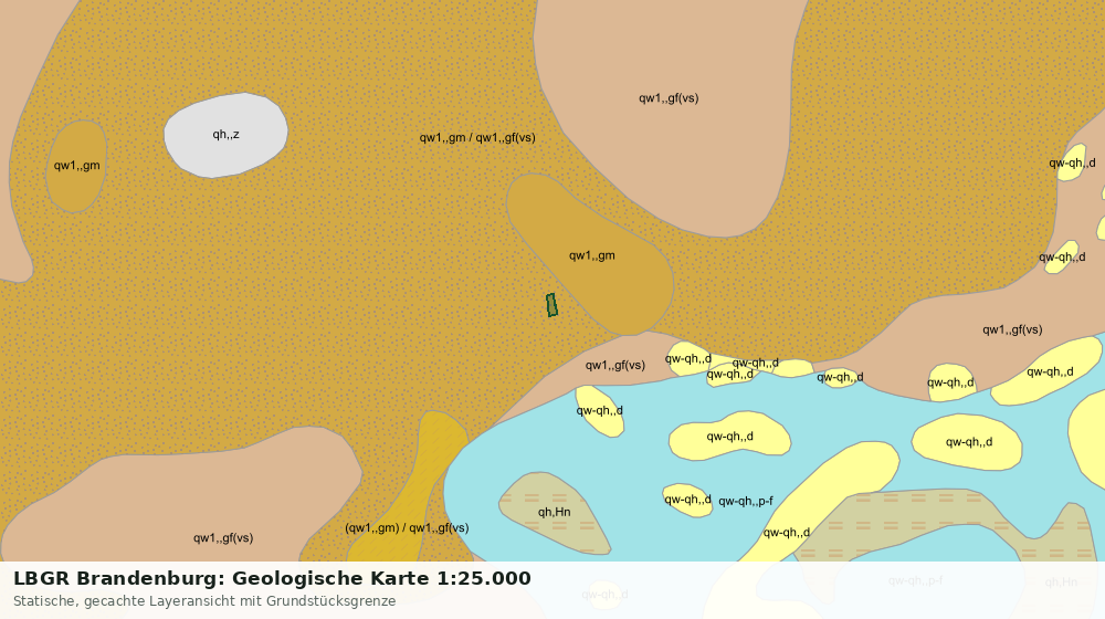 Statische Kartenansicht: LBGR Brandenburg: Geologische Karte 1:25.000