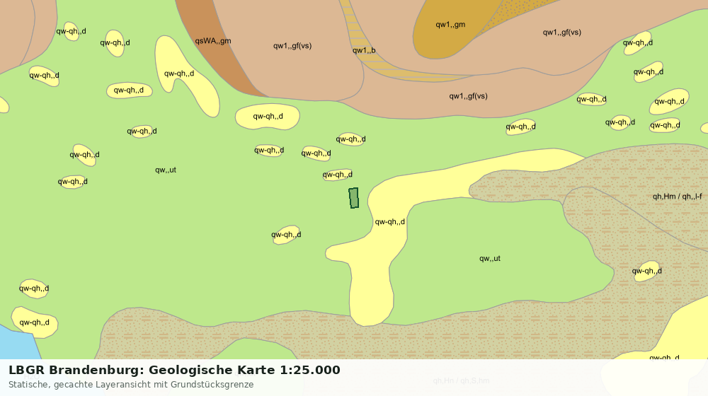 Statische Kartenansicht: LBGR Brandenburg: Geologische Karte 1:25.000