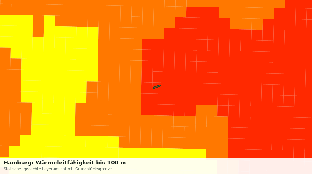 Statische Kartenansicht: Hamburg: Wärmeleitfähigkeit bis 100 m