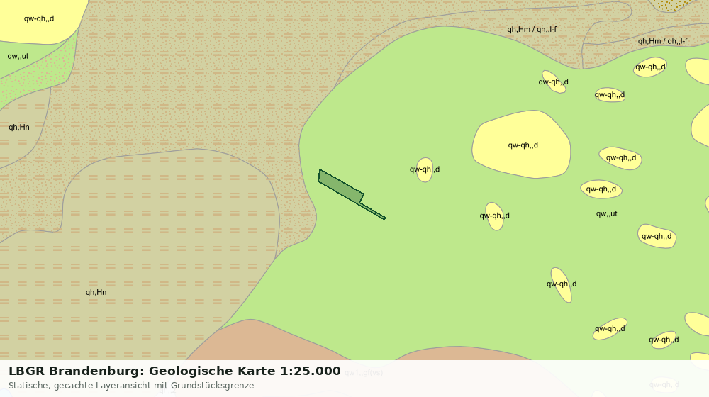 Statische Kartenansicht: LBGR Brandenburg: Geologische Karte 1:25.000