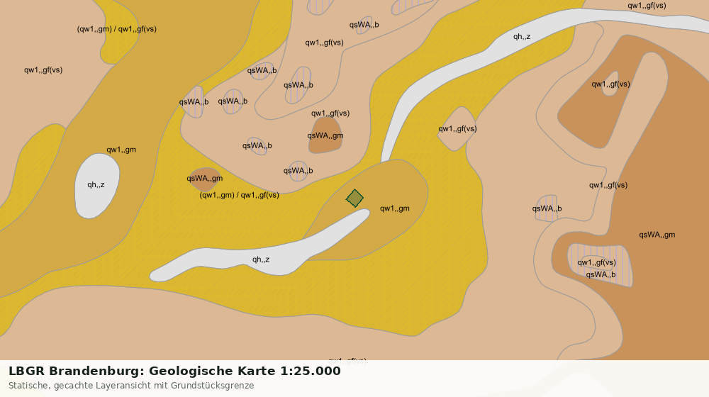 Statische Kartenansicht: LBGR Brandenburg: Geologische Karte 1:25.000