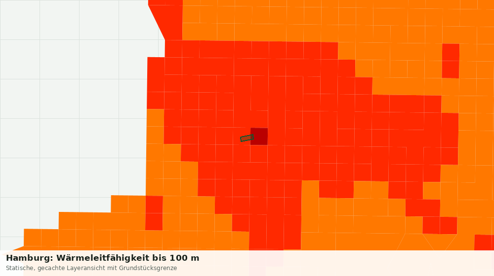 Statische Kartenansicht: Hamburg: Wärmeleitfähigkeit bis 100 m