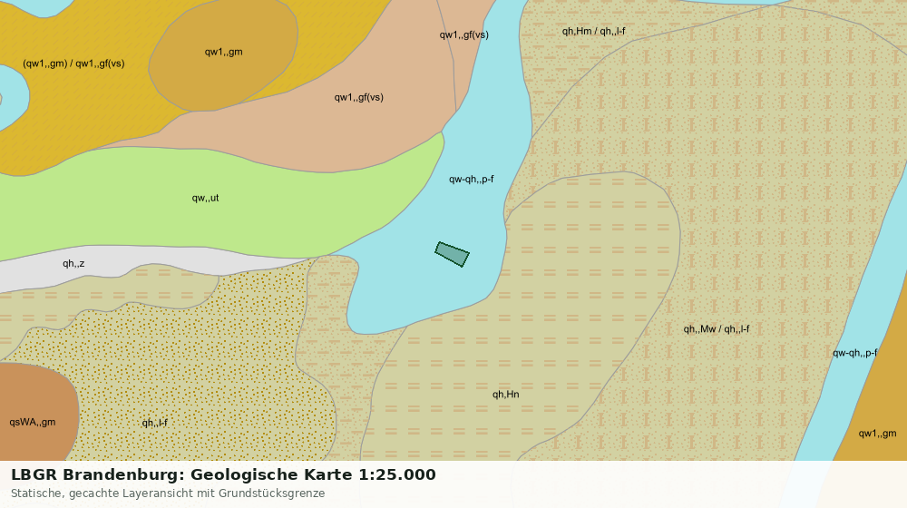 Statische Kartenansicht: LBGR Brandenburg: Geologische Karte 1:25.000