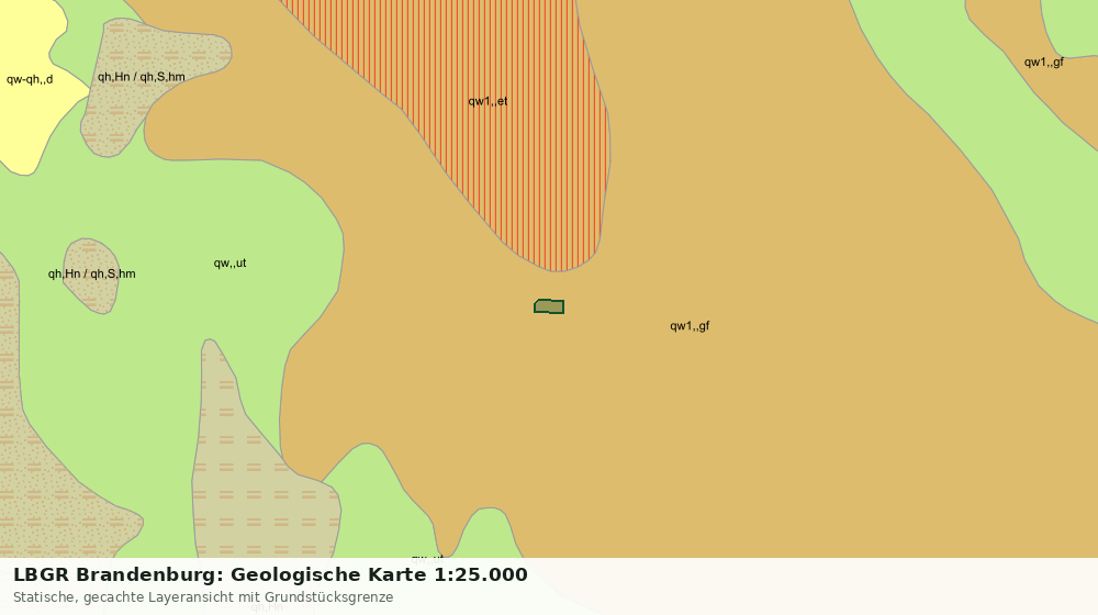 Statische Kartenansicht: LBGR Brandenburg: Geologische Karte 1:25.000