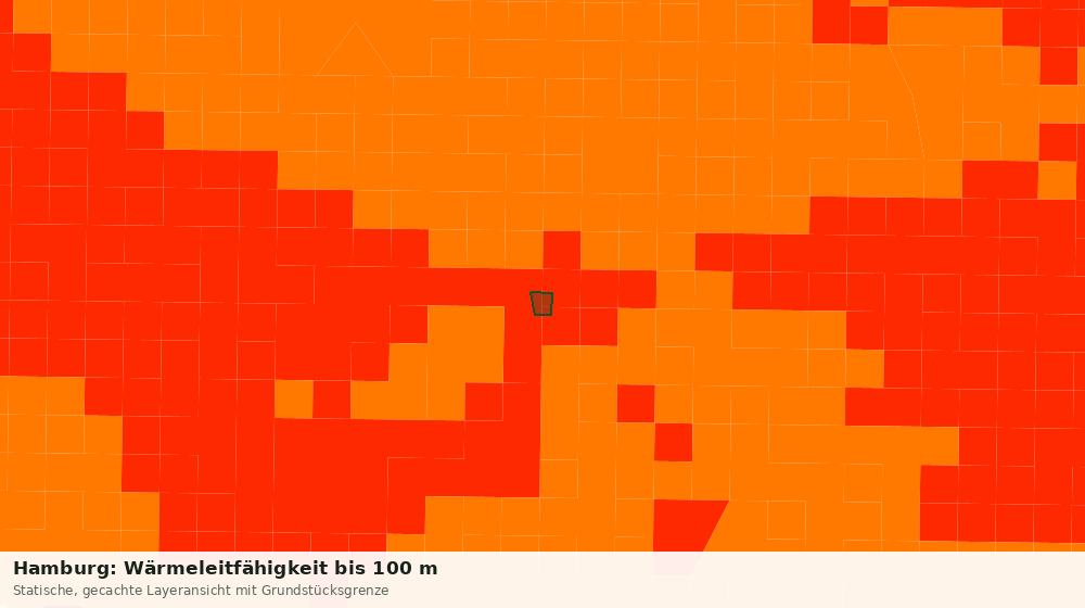 Statische Kartenansicht: Hamburg: Wärmeleitfähigkeit bis 100 m