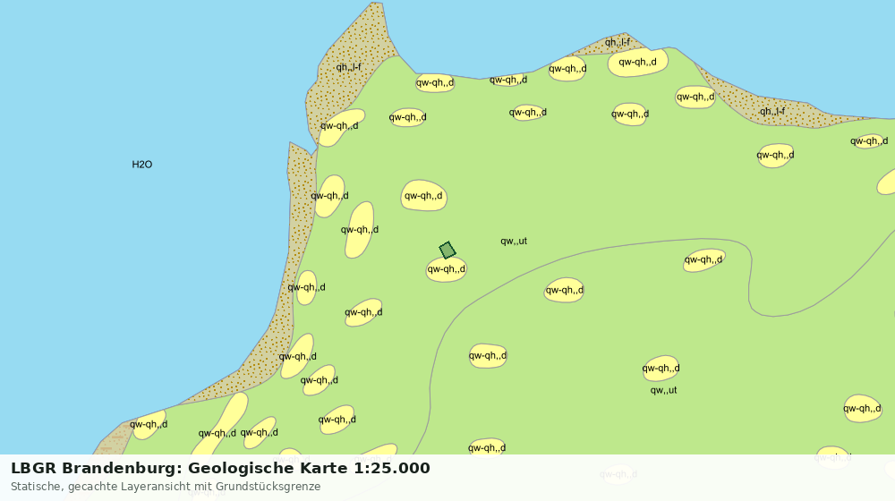 Statische Kartenansicht: LBGR Brandenburg: Geologische Karte 1:25.000