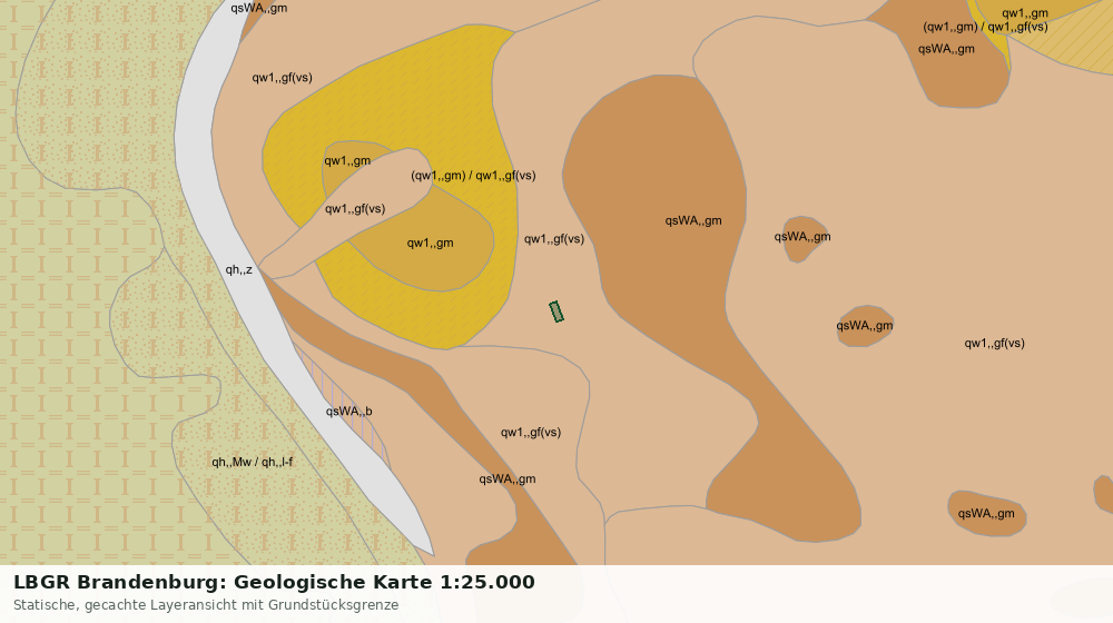 Statische Kartenansicht: LBGR Brandenburg: Geologische Karte 1:25.000