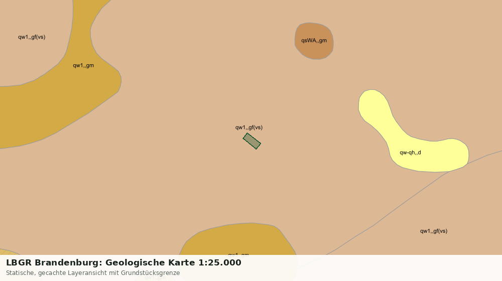 Statische Kartenansicht: LBGR Brandenburg: Geologische Karte 1:25.000