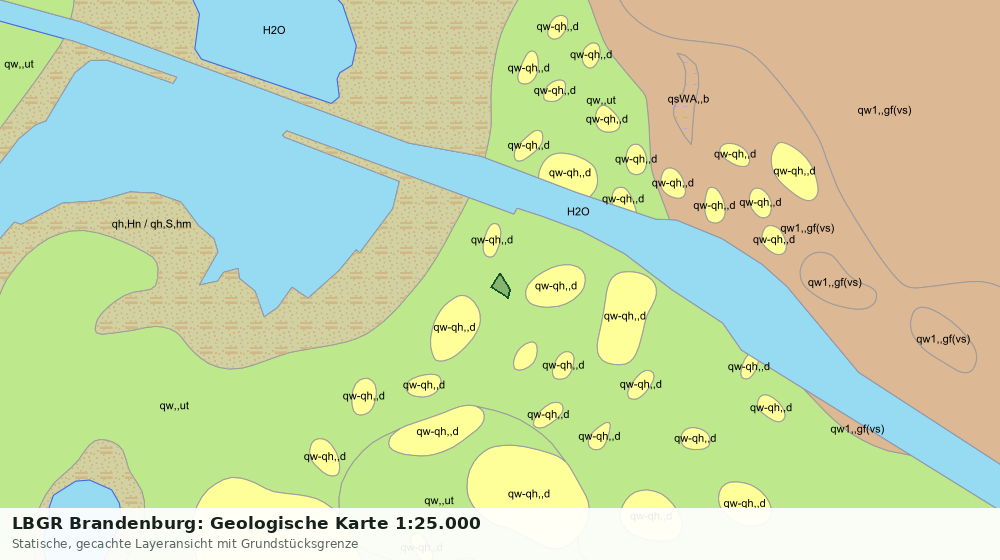 Statische Kartenansicht: LBGR Brandenburg: Geologische Karte 1:25.000