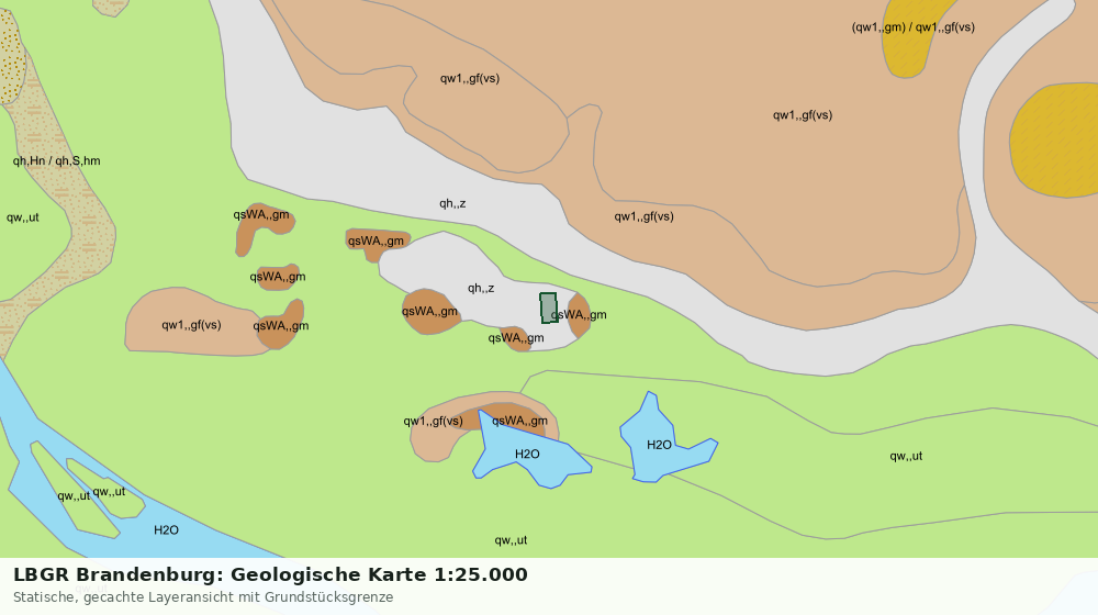 Statische Kartenansicht: LBGR Brandenburg: Geologische Karte 1:25.000
