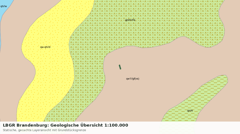 Statische Kartenansicht: LBGR Brandenburg: Geologische Übersicht 1:100.000