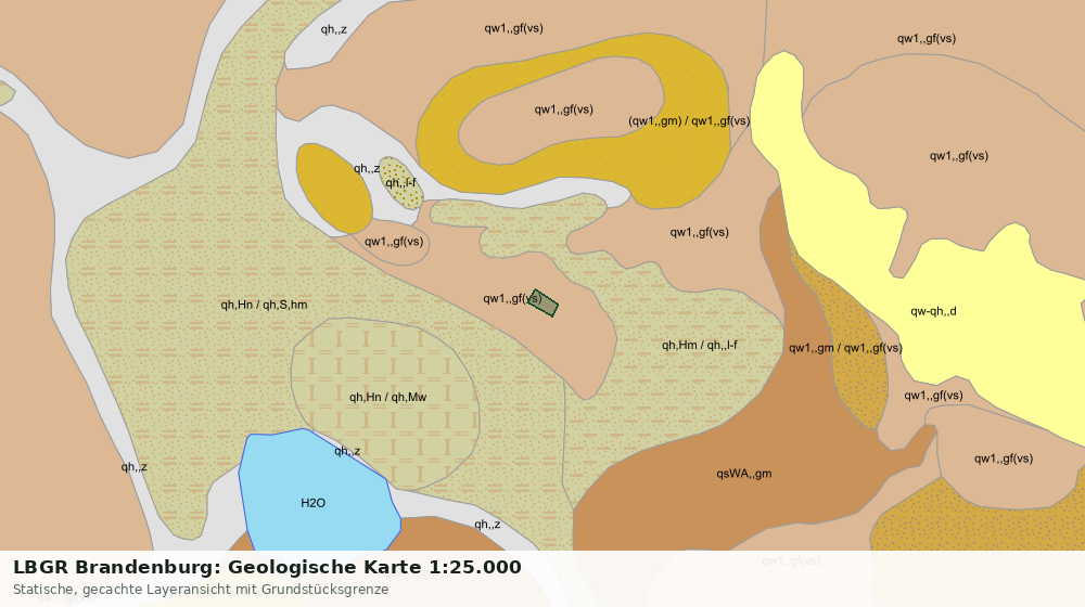 Statische Kartenansicht: LBGR Brandenburg: Geologische Karte 1:25.000