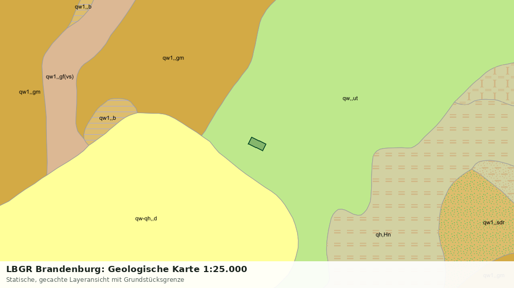 Statische Kartenansicht: LBGR Brandenburg: Geologische Karte 1:25.000