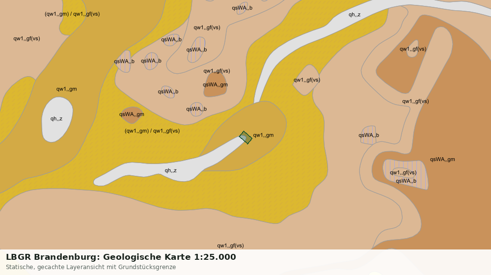 Statische Kartenansicht: LBGR Brandenburg: Geologische Karte 1:25.000