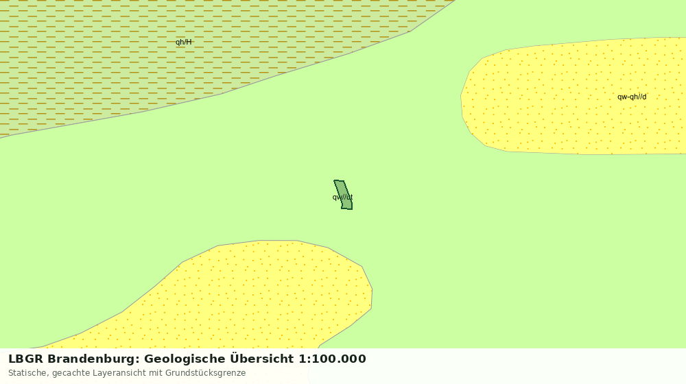 Statische Kartenansicht: LBGR Brandenburg: Geologische Übersicht 1:100.000