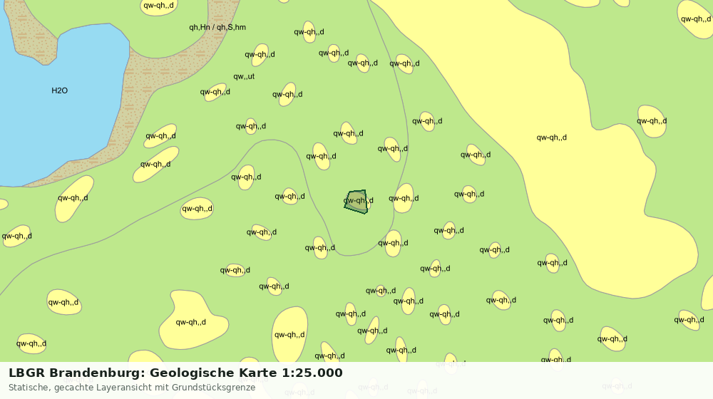 Statische Kartenansicht: LBGR Brandenburg: Geologische Karte 1:25.000