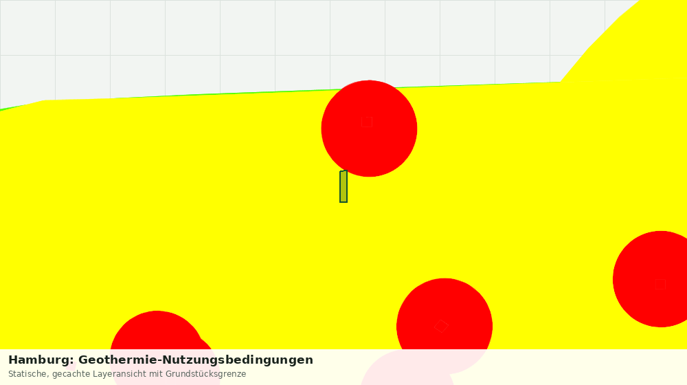 Statische Kartenansicht: Hamburg: Geothermie-Nutzungsbedingungen