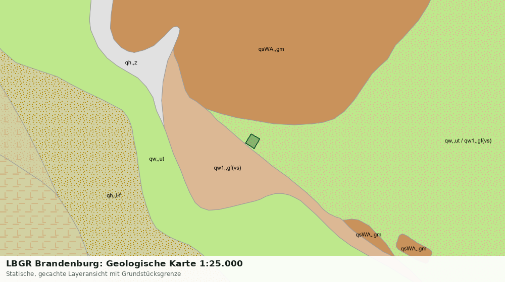 Statische Kartenansicht: LBGR Brandenburg: Geologische Karte 1:25.000