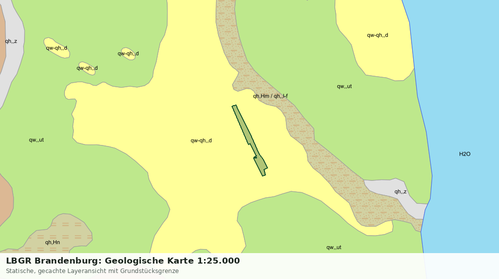 Statische Kartenansicht: LBGR Brandenburg: Geologische Karte 1:25.000