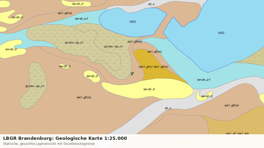 Statische Kartenansicht: LBGR Brandenburg: Geologische Karte 1:25.000