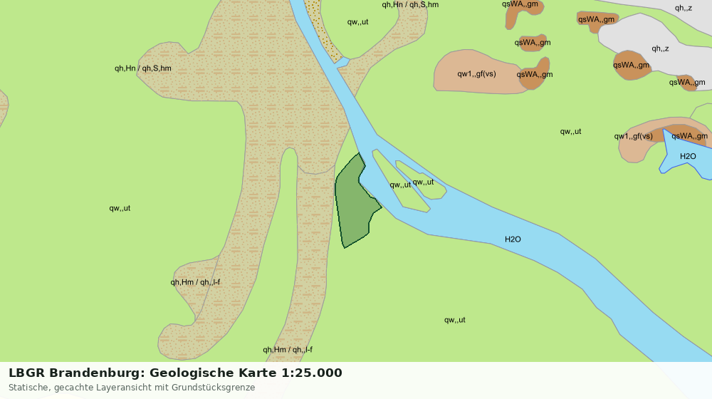 Statische Kartenansicht: LBGR Brandenburg: Geologische Karte 1:25.000