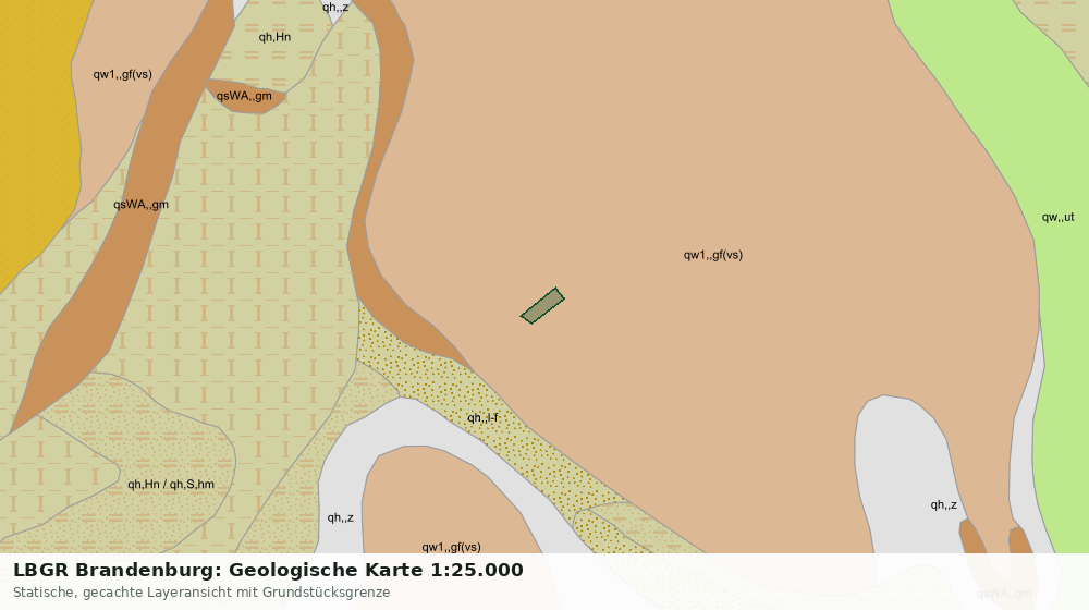 Statische Kartenansicht: LBGR Brandenburg: Geologische Karte 1:25.000