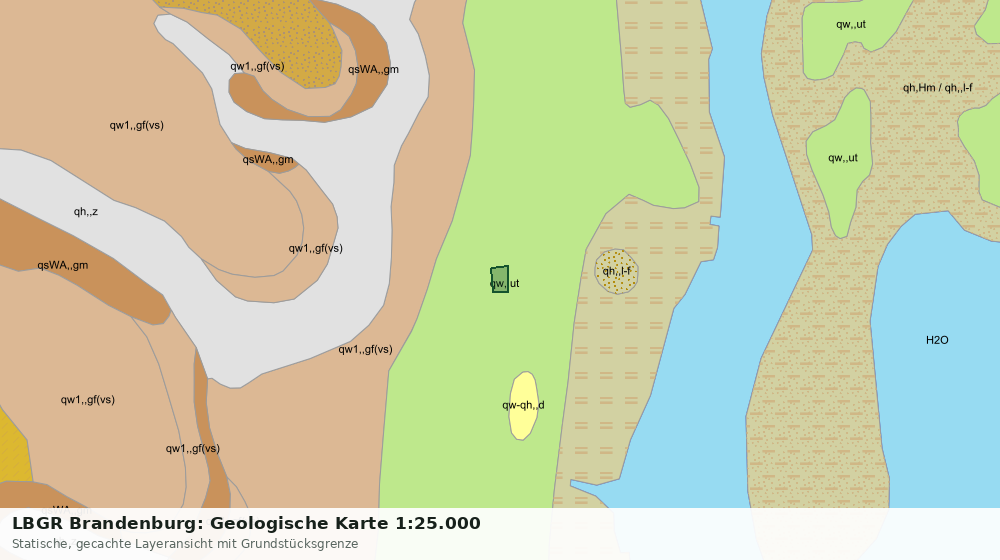 Statische Kartenansicht: LBGR Brandenburg: Geologische Karte 1:25.000