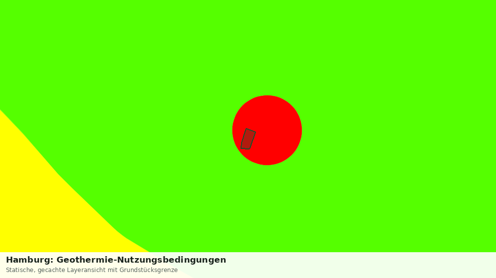 Statische Kartenansicht: Hamburg: Geothermie-Nutzungsbedingungen