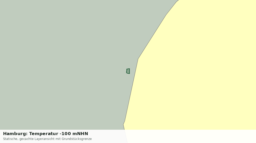 Statische Kartenansicht: Hamburg: Temperatur -100 mNHN