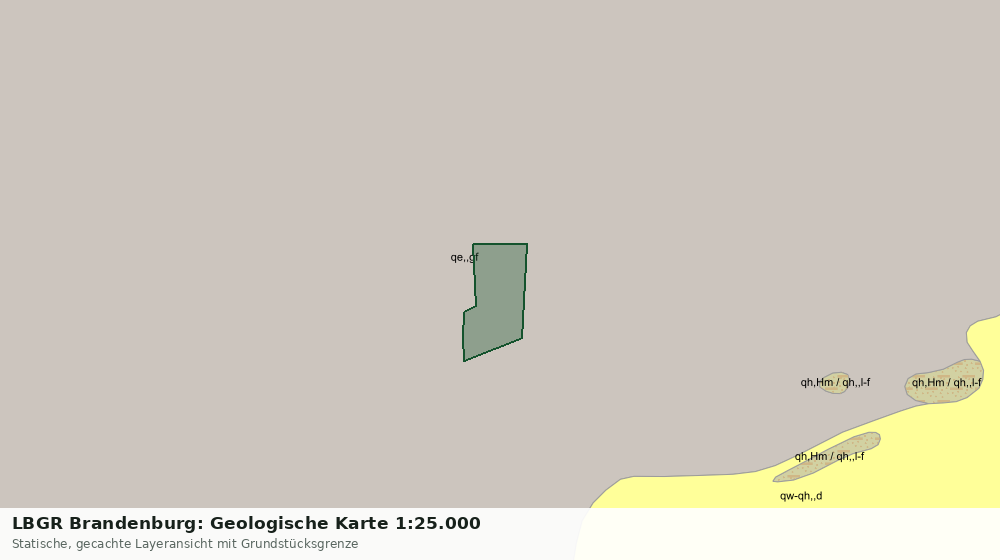 Statische Kartenansicht: LBGR Brandenburg: Geologische Karte 1:25.000