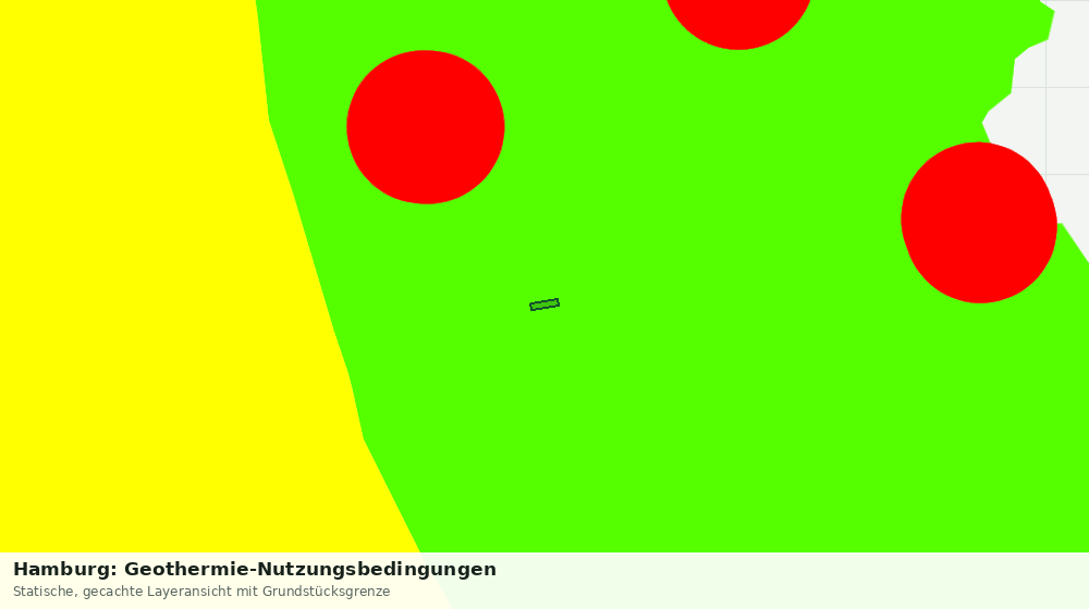 Statische Kartenansicht: Hamburg: Geothermie-Nutzungsbedingungen
