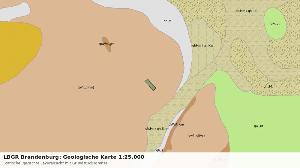Statische Kartenansicht: LBGR Brandenburg: Geologische Karte 1:25.000