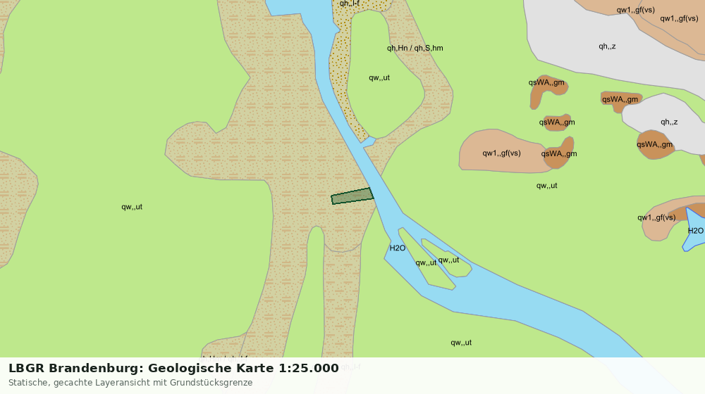 Statische Kartenansicht: LBGR Brandenburg: Geologische Karte 1:25.000
