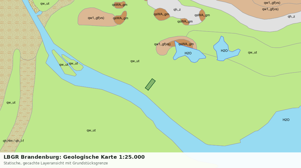 Statische Kartenansicht: LBGR Brandenburg: Geologische Karte 1:25.000