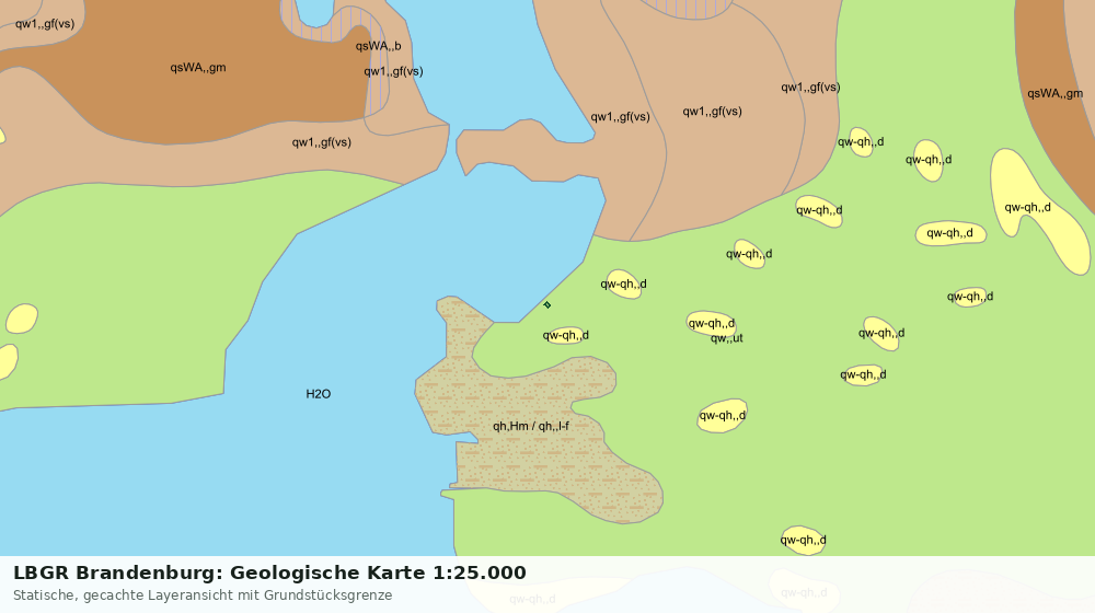 Statische Kartenansicht: LBGR Brandenburg: Geologische Karte 1:25.000