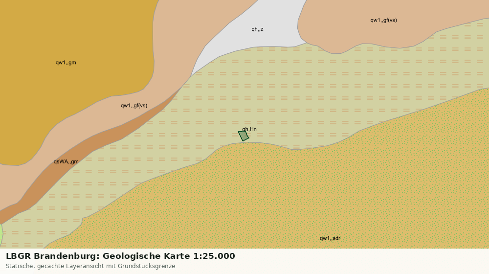 Statische Kartenansicht: LBGR Brandenburg: Geologische Karte 1:25.000