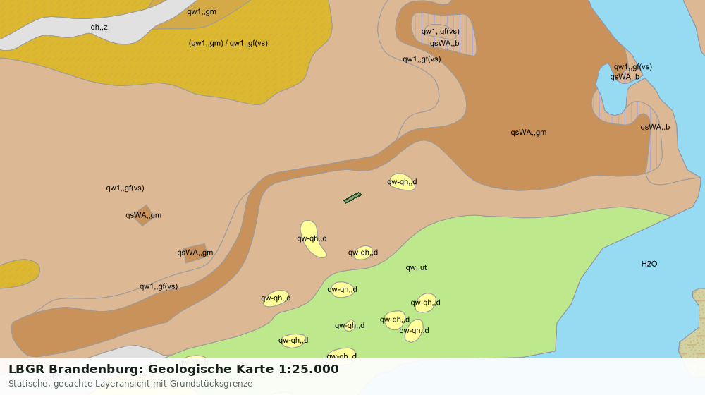 Statische Kartenansicht: LBGR Brandenburg: Geologische Karte 1:25.000
