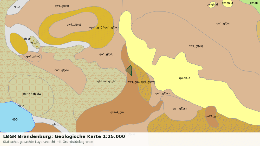 Statische Kartenansicht: LBGR Brandenburg: Geologische Karte 1:25.000