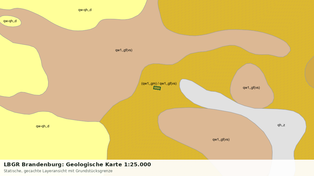 Statische Kartenansicht: LBGR Brandenburg: Geologische Karte 1:25.000