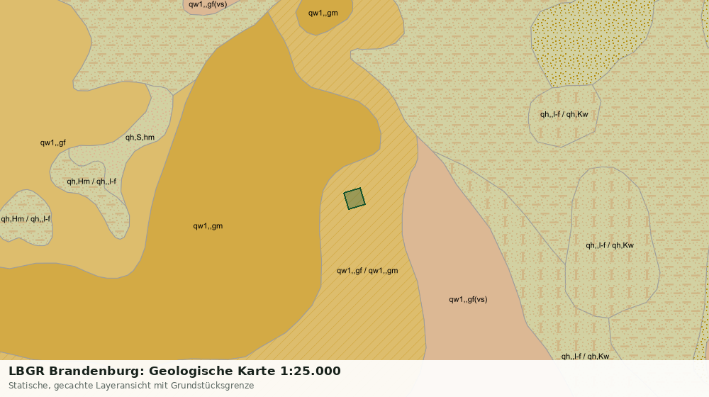 Statische Kartenansicht: LBGR Brandenburg: Geologische Karte 1:25.000