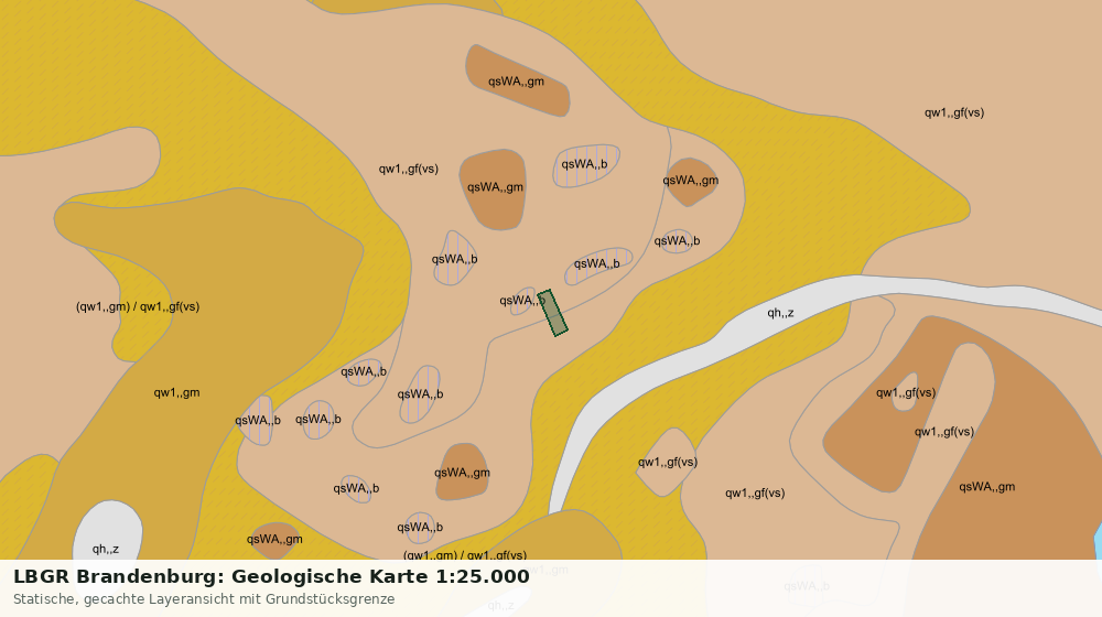 Statische Kartenansicht: LBGR Brandenburg: Geologische Karte 1:25.000
