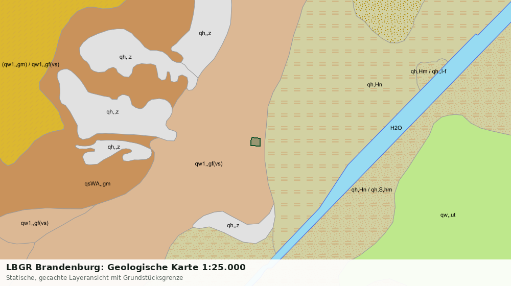 Statische Kartenansicht: LBGR Brandenburg: Geologische Karte 1:25.000
